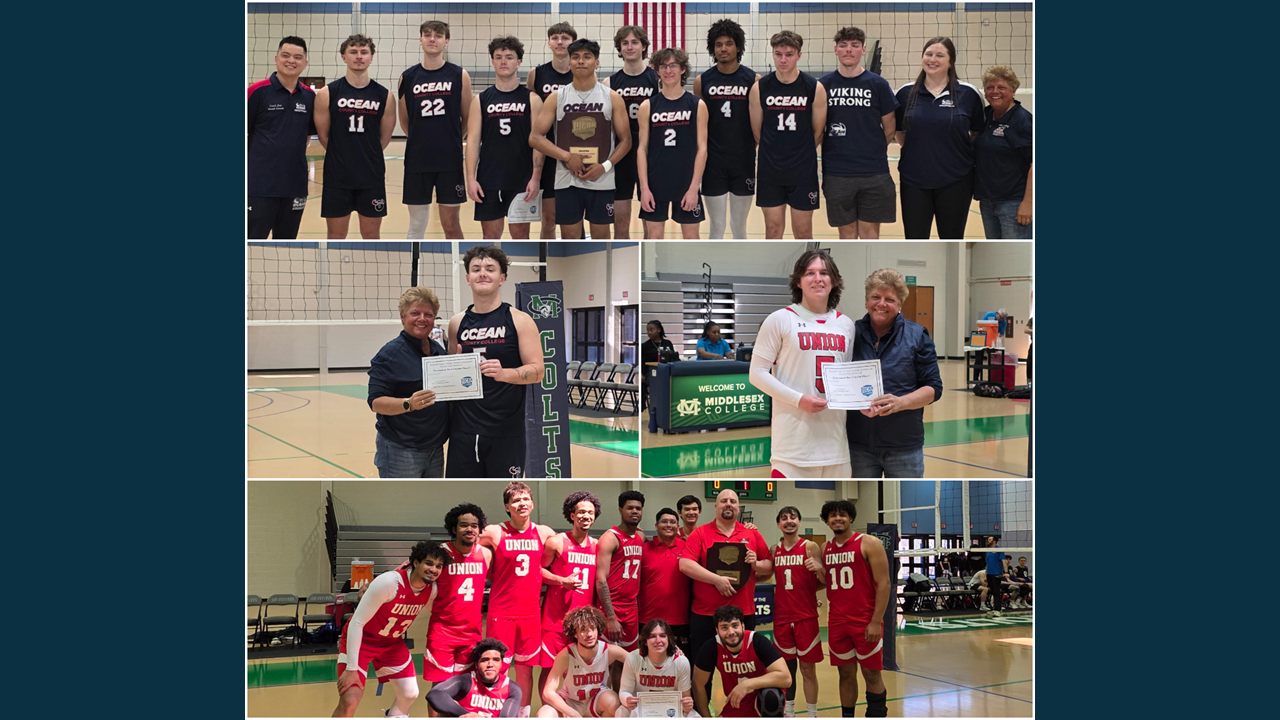 Ocean CC, UCNJ Men's Volleyball Teams Capture Region 19, District Titles
