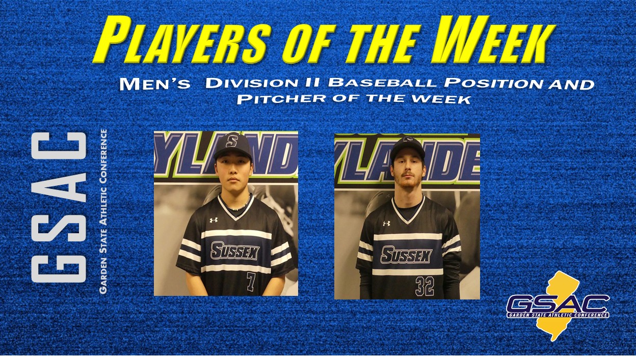 GSAC Division II Pitcher and Position Players of the week